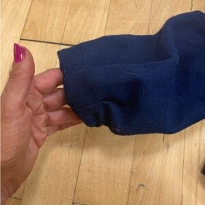 Girls Wool Blend Pea Coat with Poplin sleeves